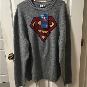 DC Comics Superman Gray Crewneck Sweater size 2xl new